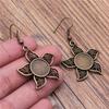 Drop & Dangle Earring Round Ear Hook Glass Cabochon Base Setting Tray Minimalist Jewelry ComponentsEarring Size 18x19mm QE025