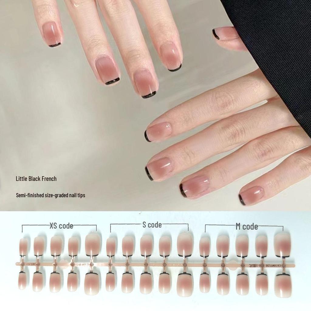 Blush Gradient Nail Tips - Semi-finished, Wearable, Long & Short Styles for Nail Salon Art