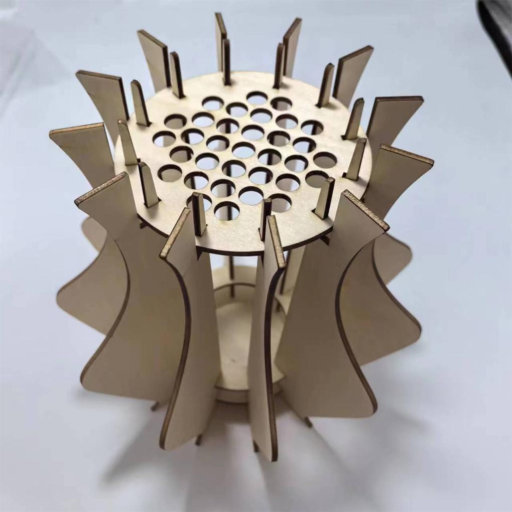 Decorative Flower Stand Bouquets With Beautiful Wooden Vase Made Of Wood Wooden Puzzle Flower Stand Type+2