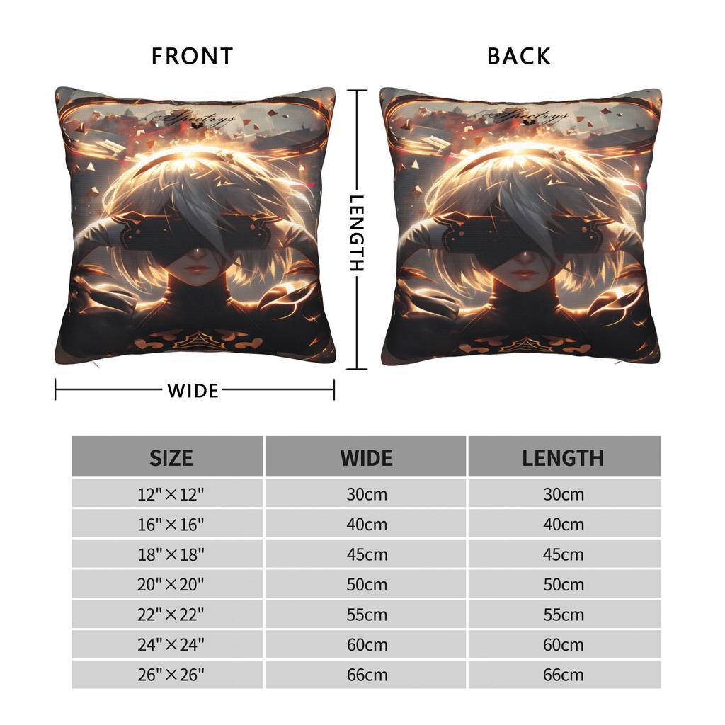 Game N-Nier Automata Pillow Case  Design Pillow Cover Kawaii Pillowcases For Office Car Home Decor