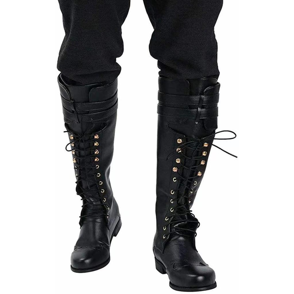 New European and American Retro Lace-up Motorcycle Boots Plus Size Men's Locomotive Boots