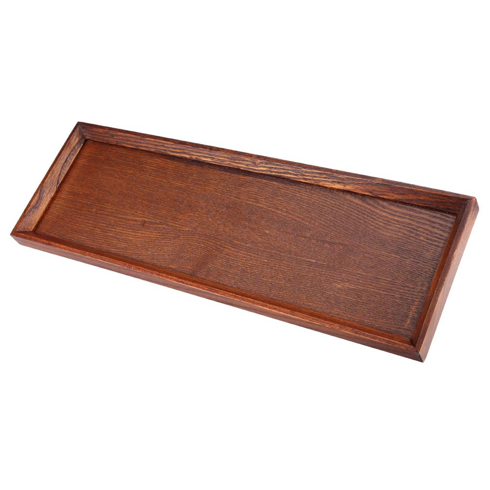 Wooden Serving Tray Plate for Tea Set Fruits Candies Food Home Decoration (45*15*2cm)