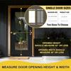 Modern style polyester door curtain, magnetic closing design, grey mosquito screen, suitable for bedroom, etc