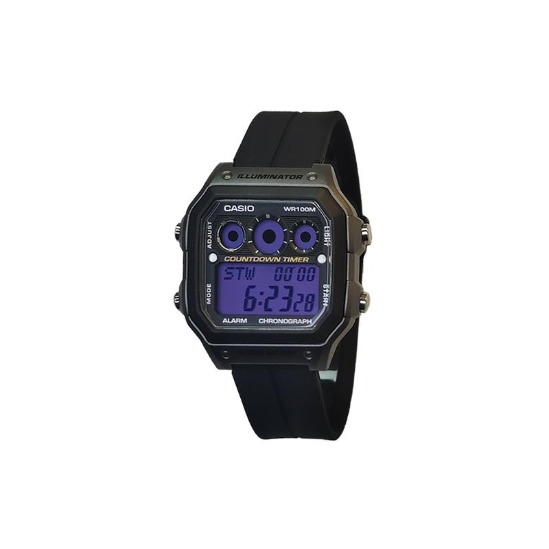 CASIO Customized watch modified series silver-black resin case waterproof 200 meters AE-1300WH-8A modified-Gem Qixiang AE-1300WH-8A