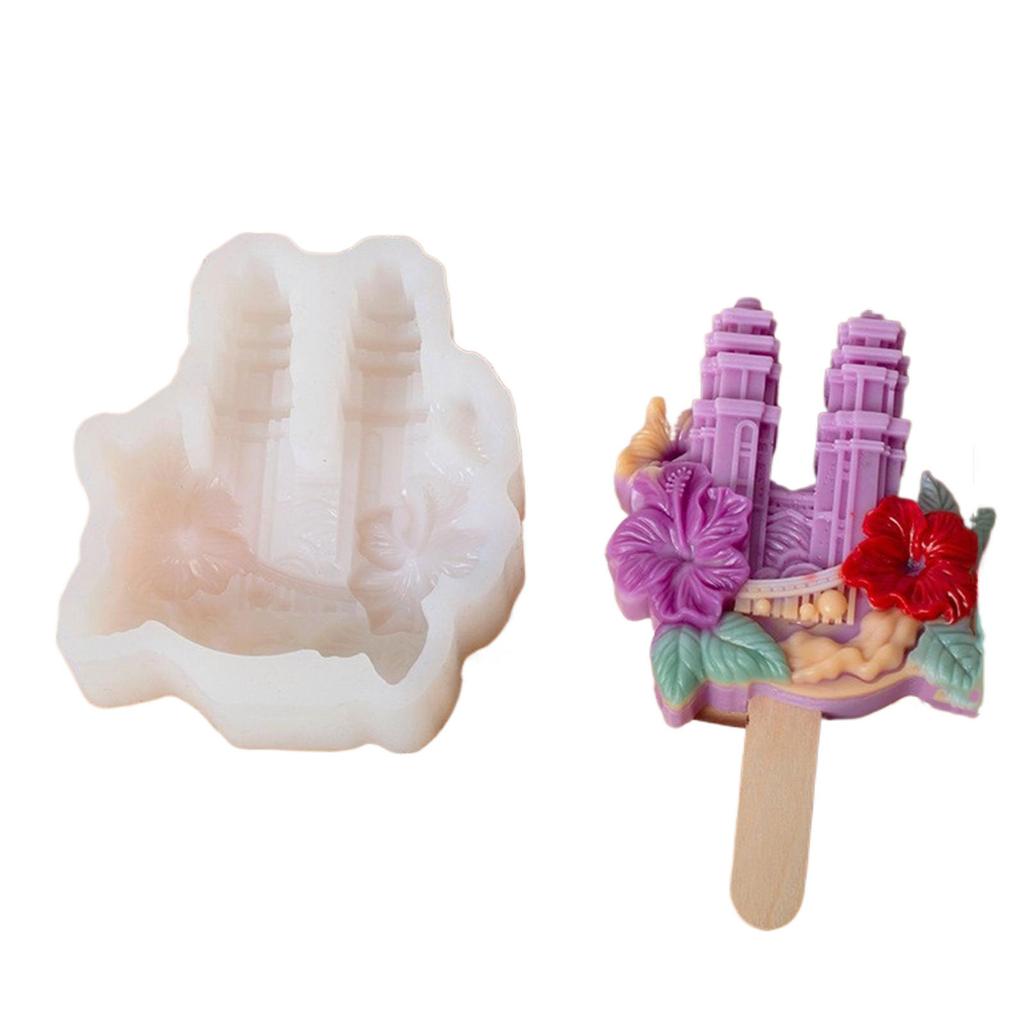 Silicone Popsicles Maker Flower Shape Popsicles Molds Ice Cream Molds Silicone Texture Dessert Supplies for Dessert