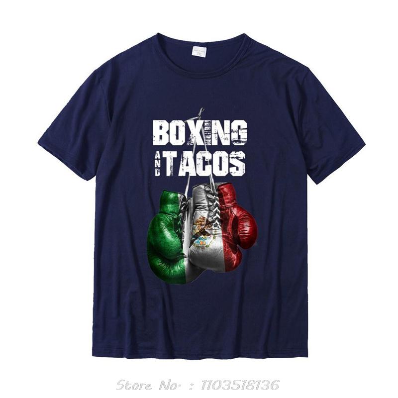 Fitness Tshirt Boxing And Tacos Funny Mexico Oversized Unisex Oneck T Shirt Casual Camisas Hombre Fast Ship Cotton Tops Tees