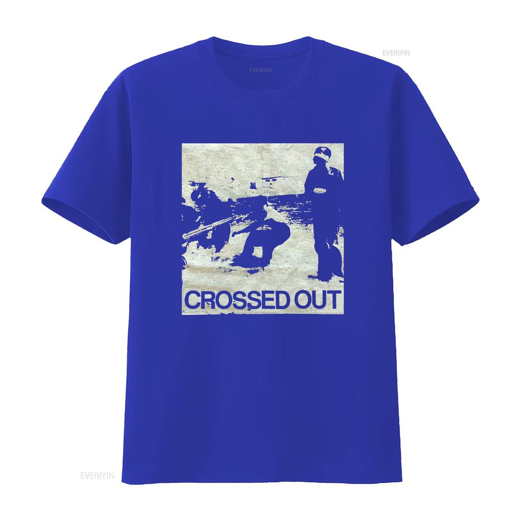 CROSSED OUT Guitar T Shirt Punk Infest Power Violence Grindcore Hardcore vintage Washed Slightly Breathable designer clothes