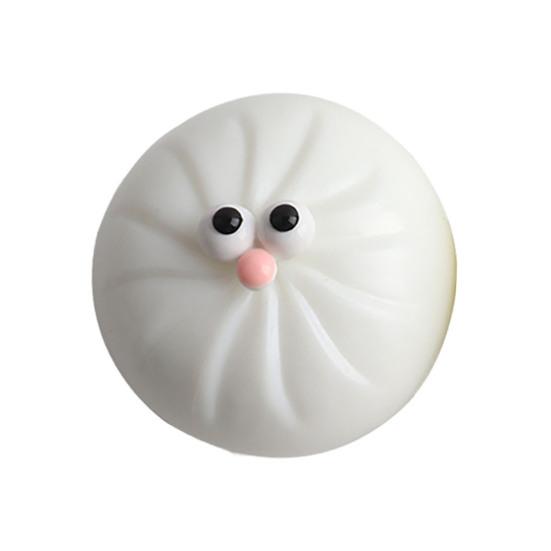 Cartoon Steamed Bun Toy Anti-anxiety Simulated Dumpling Squeeze Sensory Fidget Toy Slow Rising Stress Relief Dough Ball Hand Toy