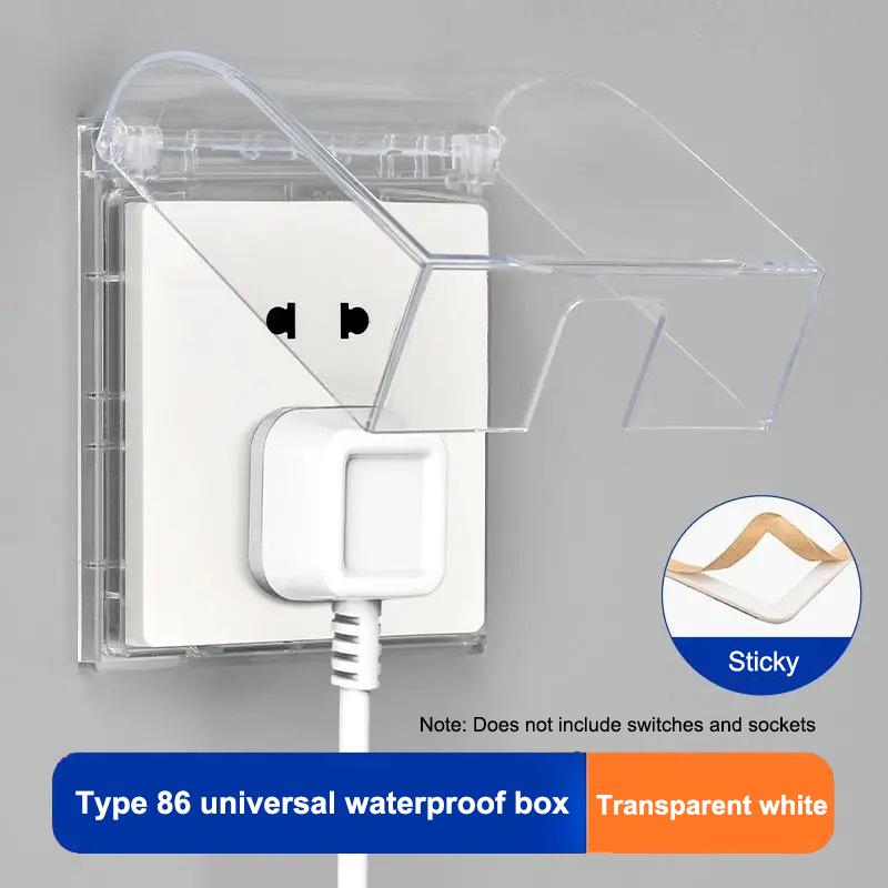 Self Adhesive Waterproof Wall Socket Cover With No Drilling Design And Easy Installation For Bathroom Kitchen Outdoor Use