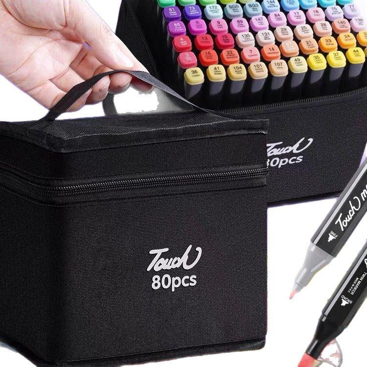 48-Color Touch Double-Ended Alcohol-Based Marker Set for Kids