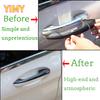 ABS Carbon Fiber Car Door Handle Trim Suitable for Mercedes Benz E Class W213 2016- GLC X253 C Class W205 2015- LHD