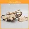 Wooden Diy Remote Control Tank Educational Toy For Kids Science Learning