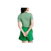 Adidas Originals Badge Slim 3-Stripes T-Shirt Comfortable Versatile Round Neck Short Sleeve Women Tops Green IY5238
