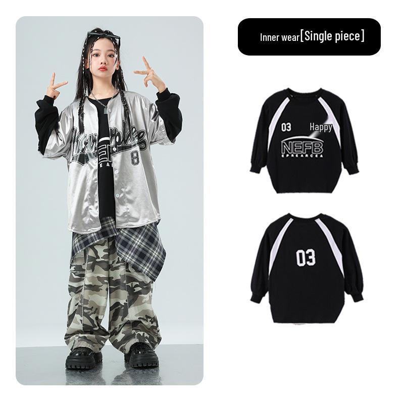 Abbigliamento Hip Hop alla Moda per Bambini: Street Dance, Jazz, Abbigliamento da Performance Cool per Ragazzi e Ragazze