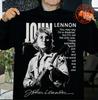 Maglietta con Firma di John Lennon Merchandising di John Lennon Regalo per i Fan Tutte le taglie