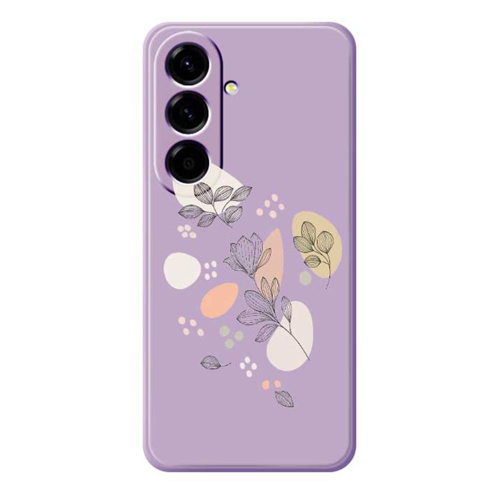 For Samsung Galaxy A56 5G Case Sketch Leaves Pattern Printing Straight Edge TPU Phone Back Cover