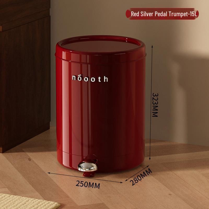 High-Capacity Retro Foot-Pedal Trash Can for Bedroom & Living Room (2024 Edition)