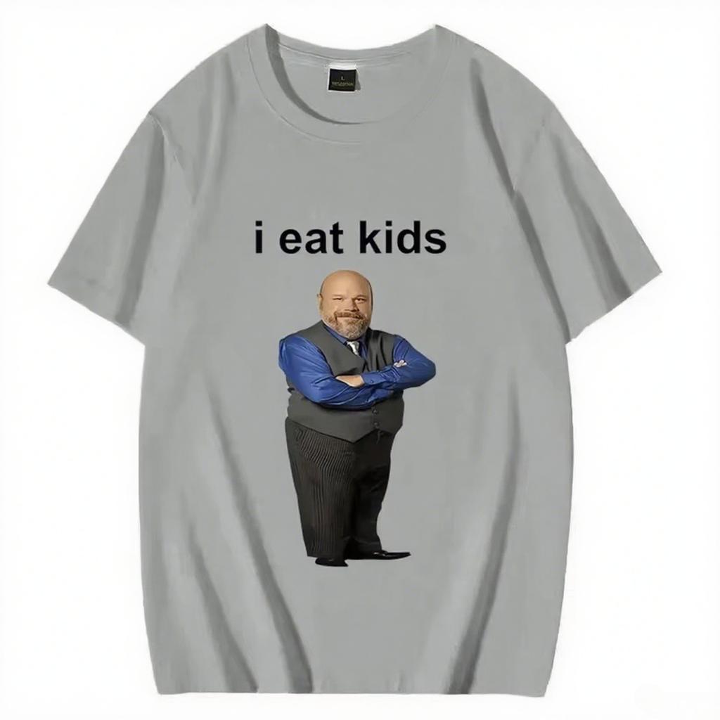 Bertram Eats I Eat Kids Graphics T Shirt Autumn Pure Cotton Men's and Women's T-shirt Short Sleeve Street Fashion Trend Clothing