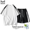 MiiOW Men's Ice Silk Short Sleeve & Shorts Set