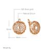 Kienl Vintage Hohlmuster Hängeohrringe für Damen Exquisiter Roségoldton mit natürlichem Zirkon Täglicher feiner Schmuck Geschenk