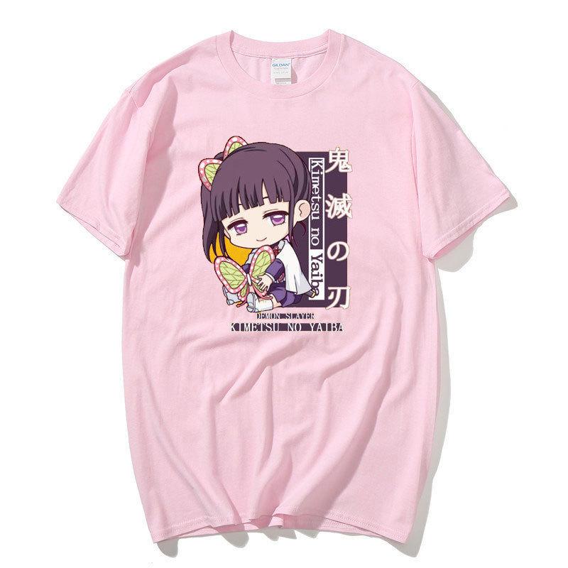 Аниме Demon Slayer Kimetsu No Yaiba Футболка Harajuku Kawaii Tsuyuri Kanawo Повседневная летняя футболка с мультяшным принтом Футболки в стиле манга Уличная одежда унисекс S 1434₽