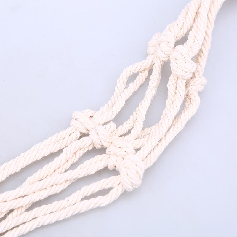 Makramee-Hängekorbhalter, Pflanzenhänger, handgefertigter Topflappen, Juteseil, geflochtenes Bastel-Blumentöpfe, Gartendekoration