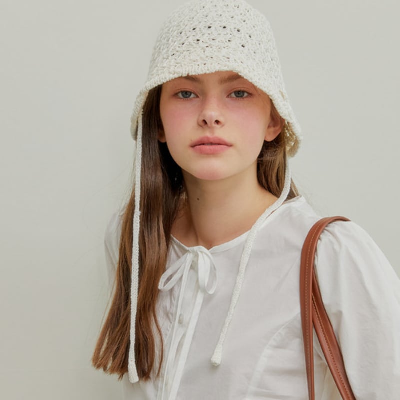 ANOETIC NET BUCKET HAT_IVORY