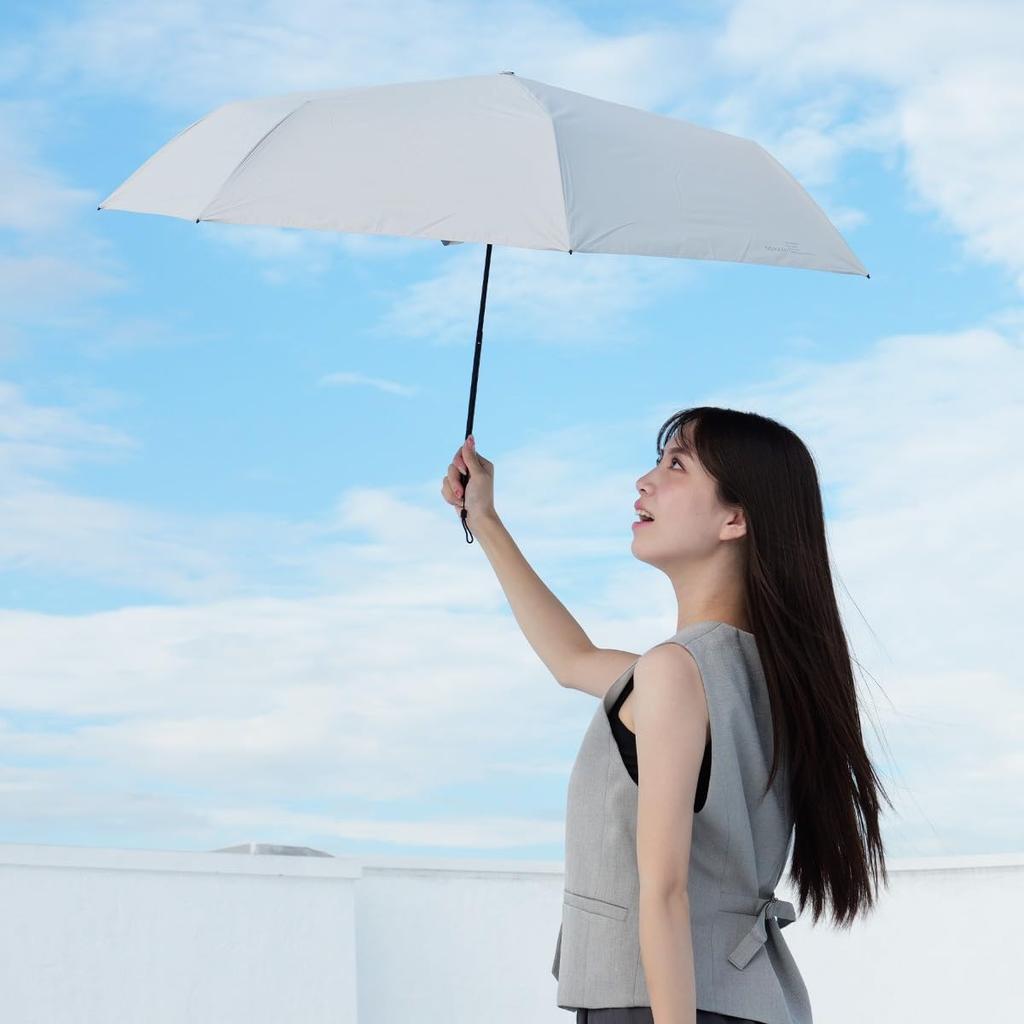 Nifty Colors Folding Umbrella Sorani Carbon Lightweight Mini 60 5206GY Light-Blocking