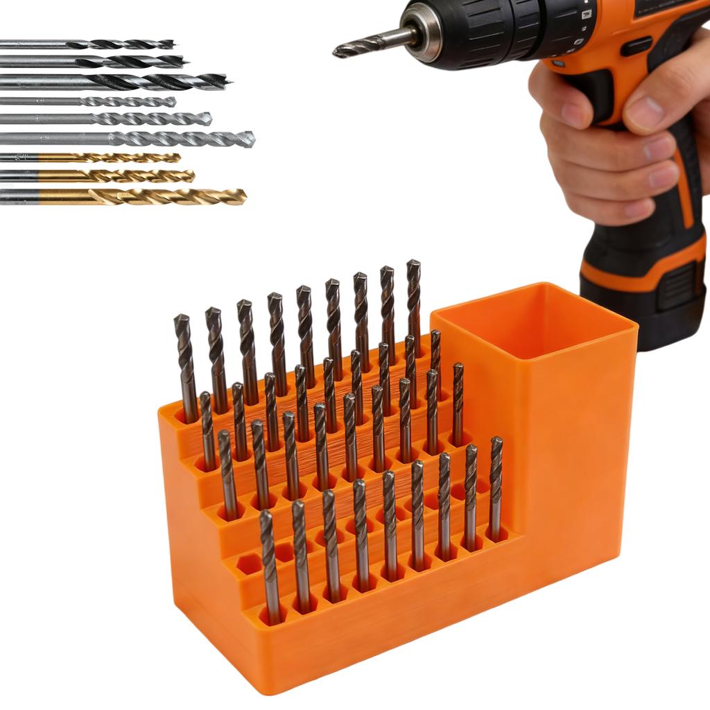 50 Slot Screwdriver Bits Storage Case 1/4 Inch Hex Bit Holder Organizer Light Weight Plastic Tool Box for Garage Workshop