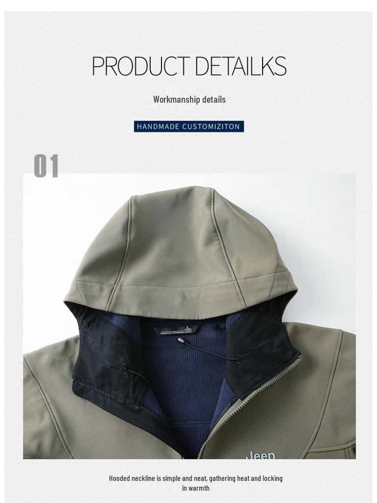 Cross-Season Outdoor Windbreaker: Hooded, Tactical Softshell Jacket for Autumn and Winter