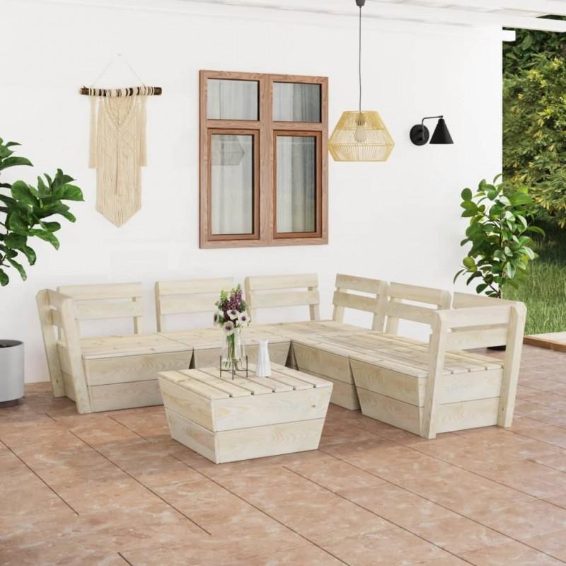 Day and Night - Day and Night Pallet Garden Furniture 6 Pcs Impregnated Fir Wood
