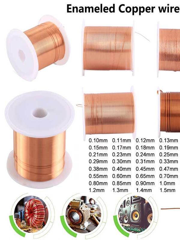 High-temperature Resistant Polyurethane Enameled Copper Wire for Perpetual Motion Motor Insulation Coil Transformer Electromagnet Experimentation.