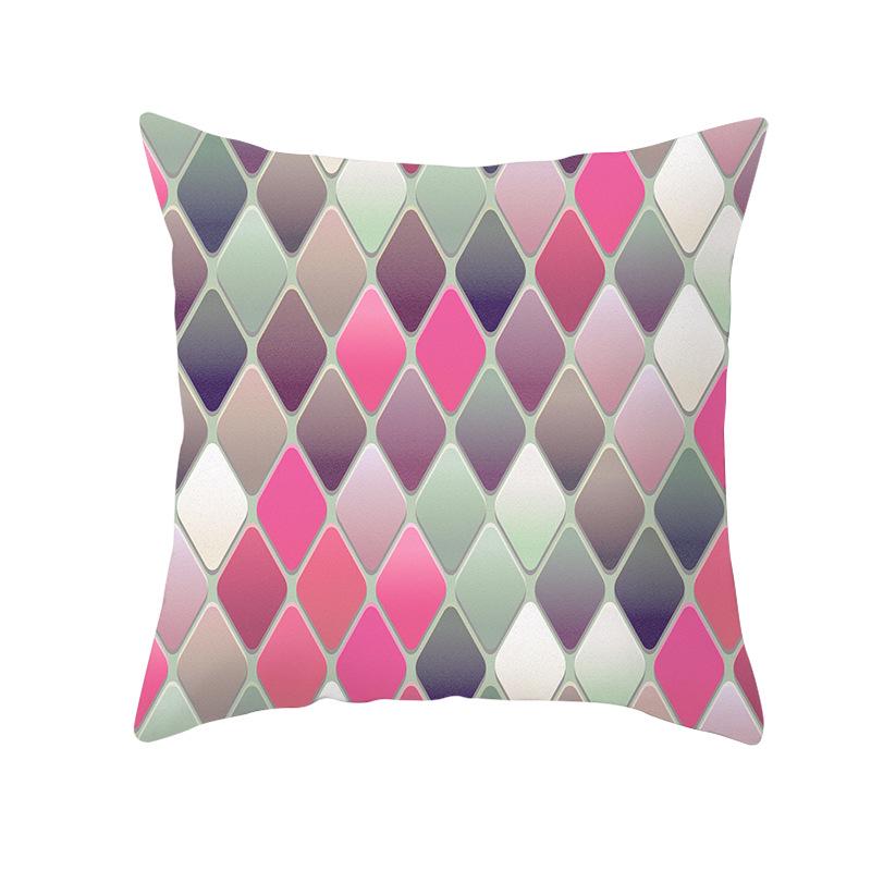 Household Products Colorful Printed Geometric Mirror Space Pillow Case Cushion Waist Pillow Case