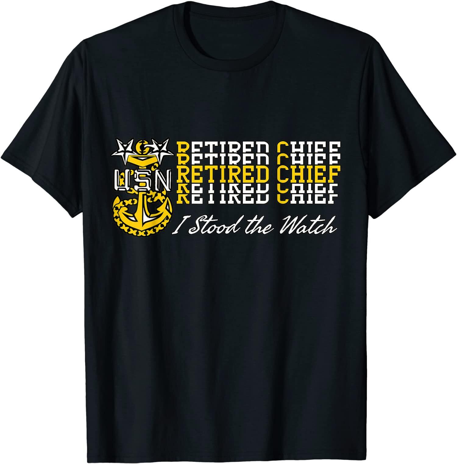 NEW LIMITED Navy Master Chief Retired - I Stood The Watch T-Shirt XL