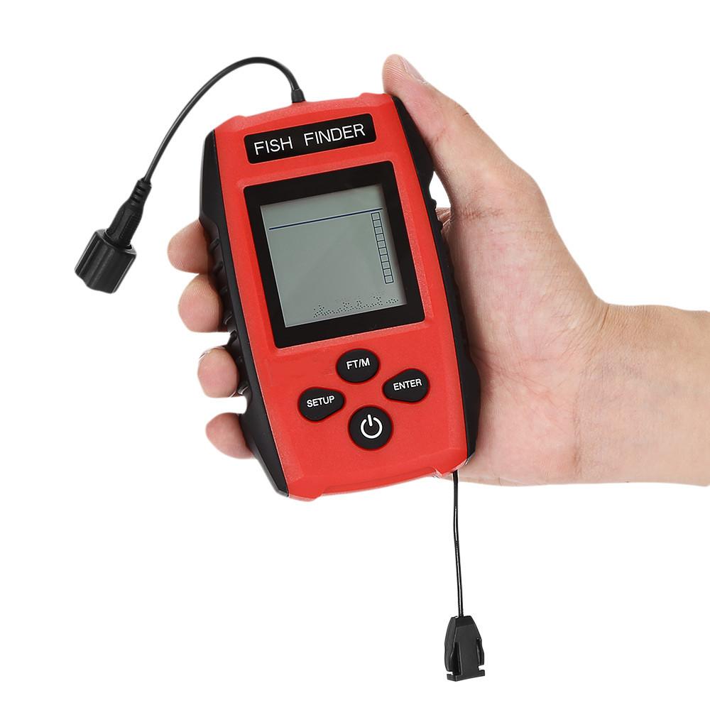 2025 ny Fiske Ekkolodd Alarm Sensor Transduser Ekkolodd FARGE LCD-skjerm IPX4 Vanntett 45 Graders Sonardekning