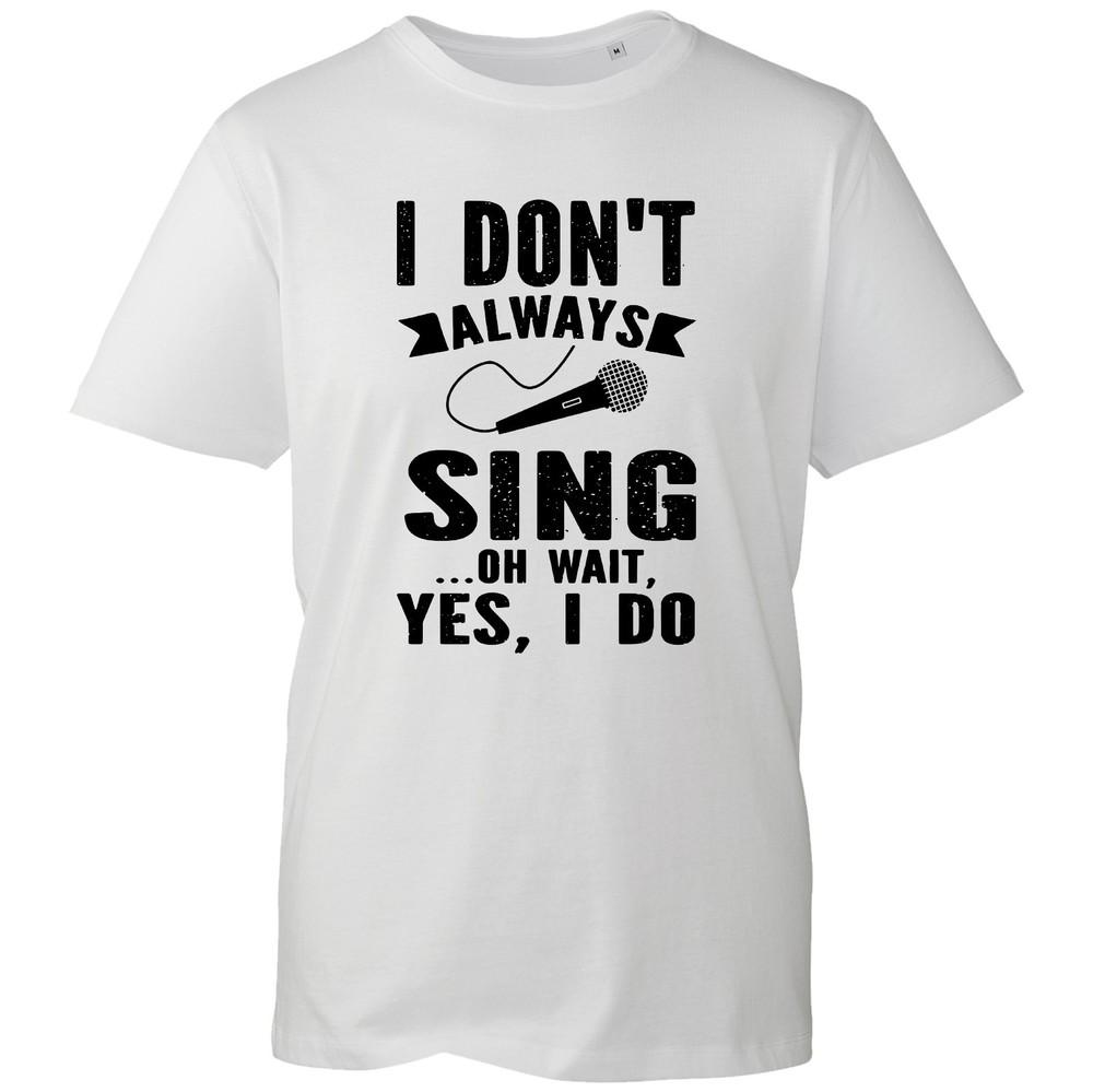 New Unisexs TShirt Cotton Funny Singing Slogan Tee Graphic Print Karaoke Music Top S