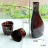 ORANGE APRON Ceramic Sake 150ml Lacquer Made In Japan Perfect Katakuchi Set, Capacity, Brown, (Mino Ware), Boxed, Gift, (Sake Cup)