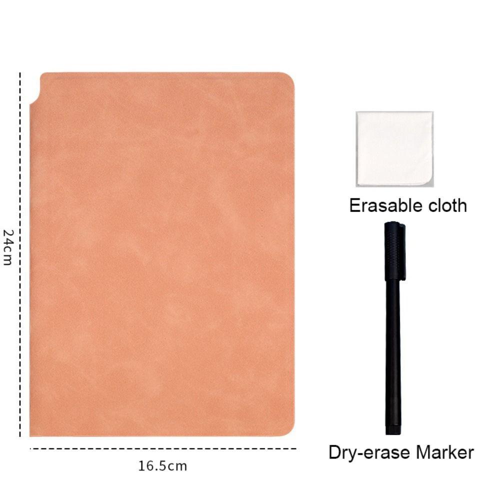 Reusable A5 Whiteboard Notebook Leather Writing Board Stylish Memo Pad  School Office