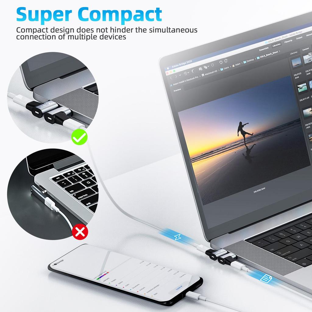 Magnetyczny adapter USB-C 24-pinowy do szybkiego ładowania PD100W - Kompatybilny z USB 3.1