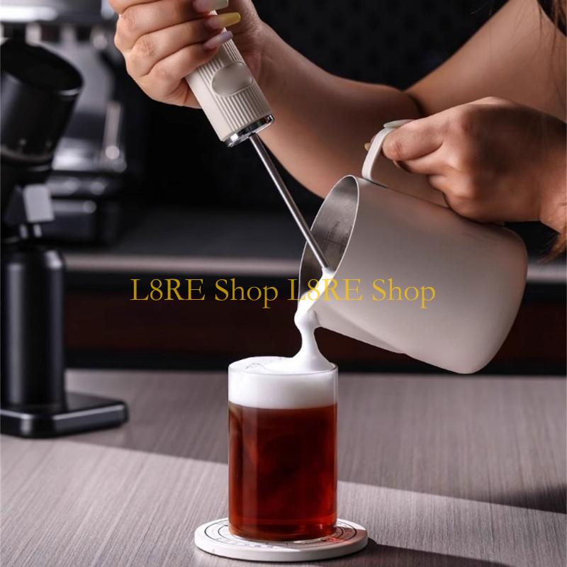 L8RE Milk Frother Handheld Mixer Wireless Handheld Miniature Maker Whisk Mixer for Coffee Beverages and Baking Needs