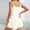 New Water-Soluble Jacquard Fashion Casual Camisole & Shorts: European & American Summer Women's Pajama Homewear