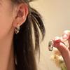 Minimalist Large Chunky Stainless Steel Silver Tone Classic Statement Smooth Hoop Earrings Gift Women Girls Daily Office