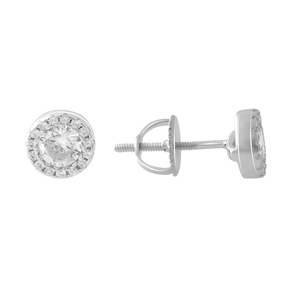 

Срібна каблучка з фіанітами (2081227) білий