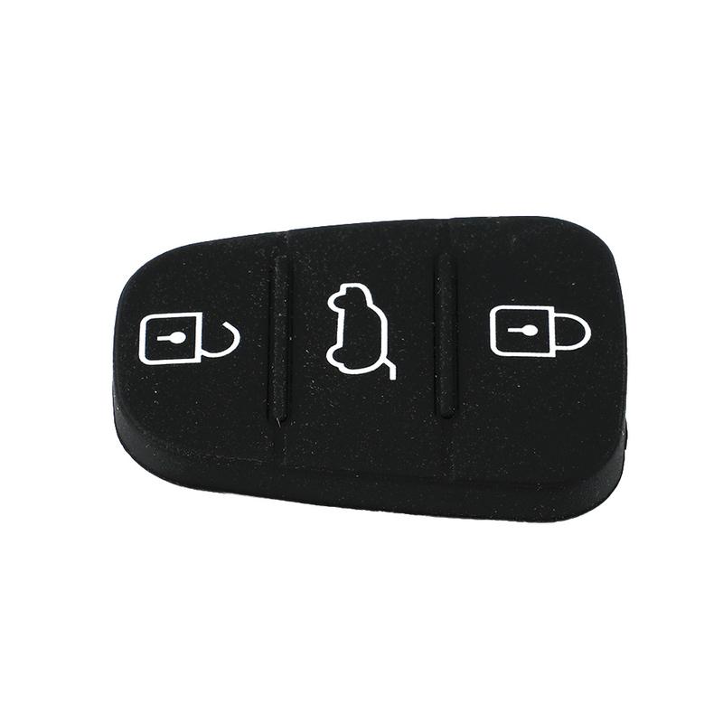 Replacement rubber key pad for For HYUNDAI i20 For i30 ix35 ix20 For Rio For Venga plastic key cover with 3 buttons for car keys
