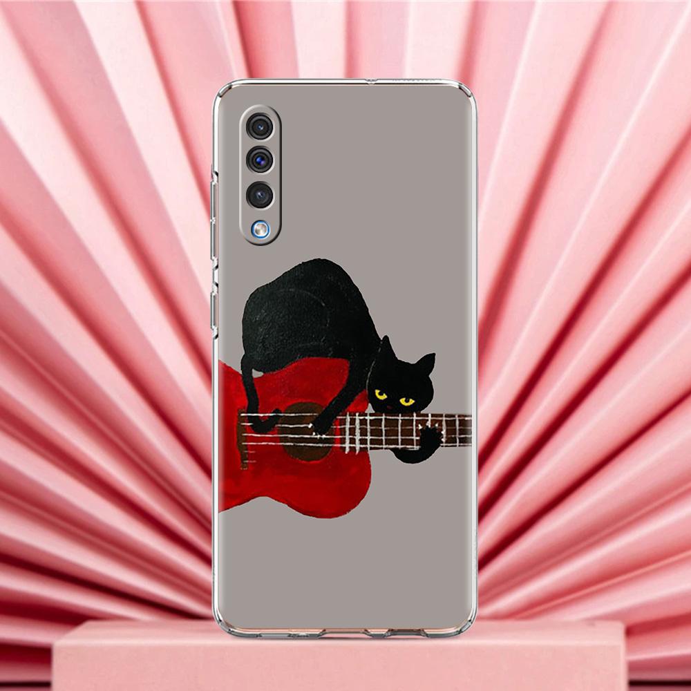 Phone Case For Samsung A56 A36 A26 A24 A16 A14 A12 A32 A50 A70 A22 A40 A34 A54 A42 A52 5G A04s A06 Cover Lovely Cat Playing Fun