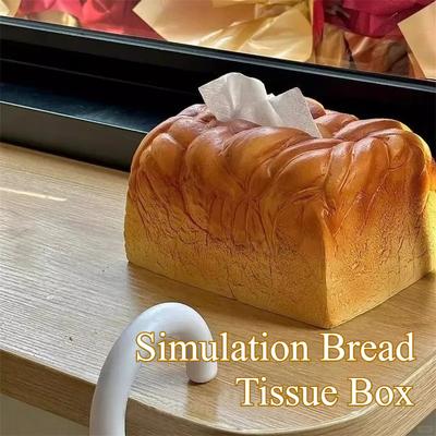 Simulation Brot Taschentuchbox Butter Toast Form Papier Aufbewahrungsbox Home Office Schublade Serviettenbox Niedliche Auto Taschentuchbox