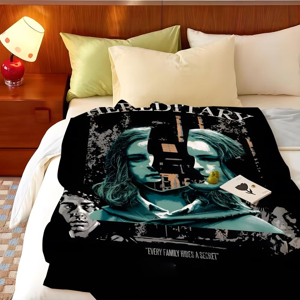 Movie H-Hereditary Throw Flannel Throw Blanket, Lightweight Cozy, Durable Washable cute Cool