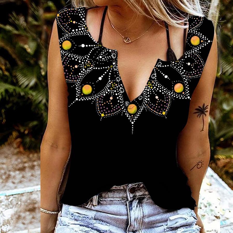 

Женские майки, сексуальные летние топы без рукавов с v-образным вырезом, жилет с 3D принтом Flash Drill, крутые легкие топы 6XL жёлтый