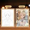 23cm/9.06in Anime Figure Natsume’s Book of Friends Light Painting Photo Frame Night Peripherals Table Top Lamp Collectible Gifts