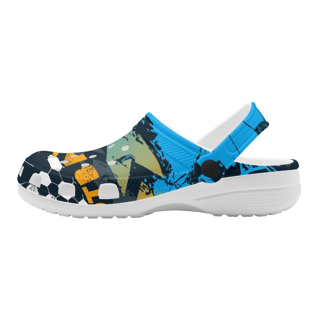 Unisex Lightweight Printed EVA Clogs Breathable Garden Shoes Slip On Beach Pool Home Bathroom Casual Sandals Home Outdoor Use